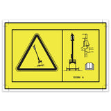 DECAL,DANGER-INSTALL PINS SYM