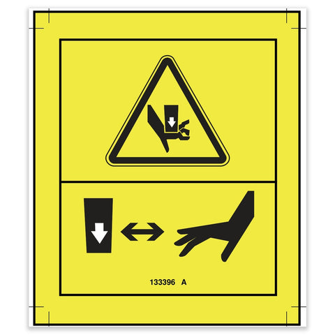 DECAL,  DANGER -CRUSH HAZ SYM