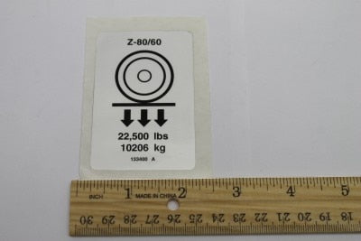 DECAL,LABEL,WHEEL LOAD Z80***