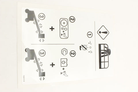 DECAL,EMERGENCY LOWERING