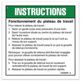 DECAL,INSTRUCTIONS,WORK TRAY
