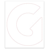 DECAL, COSMETIC, G, GTH-844, WHITE, 169 X 407 MM