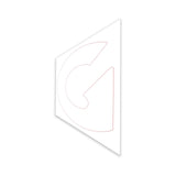 DECAL, COSMETIC, G, GTH-844, WHITE, 169 X 407 MM