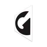 DECAL, COSMETIC, G, GTH-844, BLACK, 169 X 407 MM