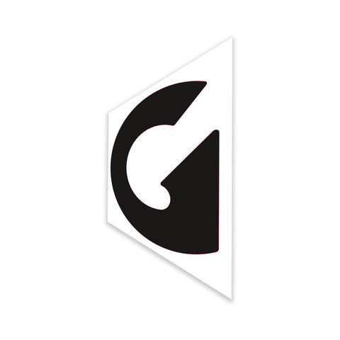 DECAL, COSMETIC, G, GTH-844, BLACK, 169 X 407 MM