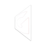DECAL, COSMETIC, G, GTH-1244, WHITE, 229 X 503 MM