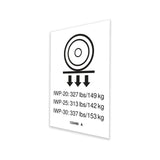 DECAL,LABEL,WHEEL LOAD,IWP
