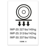 DECAL,LABEL,WHEEL LOAD,IWP