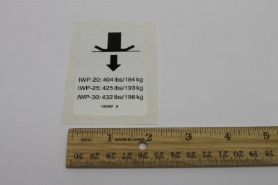 DECAL,LABEL,FOOTPAD LOAD,IWP