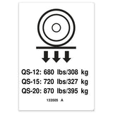 DECAL,LABEL,WHEEL LOAD