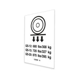 DECAL,LABEL,WHEEL LOAD