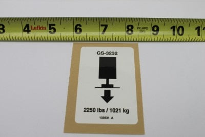 LABEL,OUTRIGGER,LOAD,GS-3232