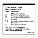 DECAL,LABEL,FAULT CODES
