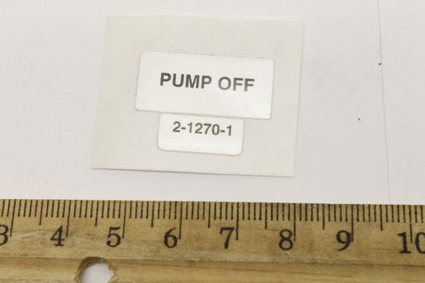 DECAL,PUMP OFF