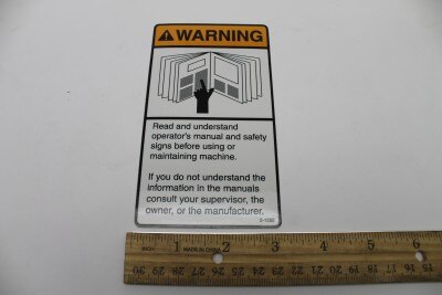 DECAL, READ OPERATORS MANUAL