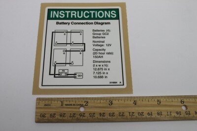 DECAL,BATTERY CONNECTION,GS-4047