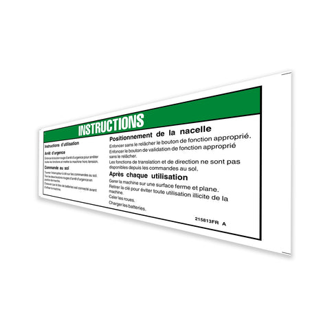 DECAL,OPERATING INSTR GRJ ANSI