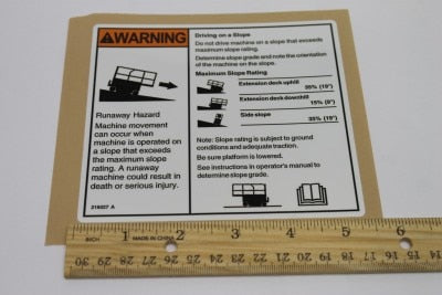 DECAL,DANGER,RUNAWAY HAZ