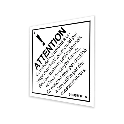 DECAL, ATTENTION, NOT FOR CONSUMERS