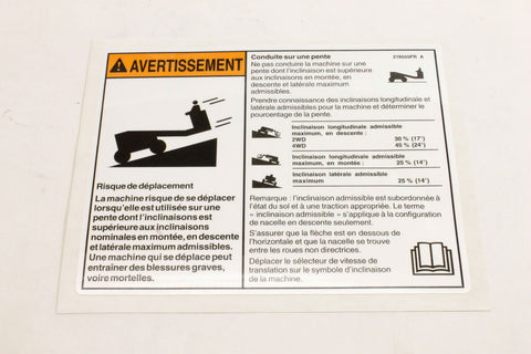 DECAL,WARNING,RUNAWAY MACHINE