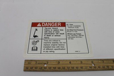 DECAL,DANGER,TIPOVER,AIR TIRES