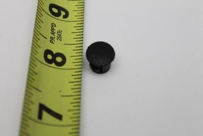 PLUG,NYLON .38 BLACK DOMED
