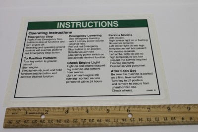DECAL,OPER INST, GROUND CONT