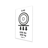 DECAL,LABEL,WHEEL LOAD S-40