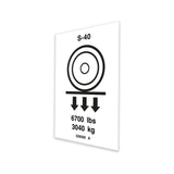 DECAL,LABEL,WHEEL LOAD S-40