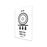 DECAL,LABEL,WHEEL LOAD S-45