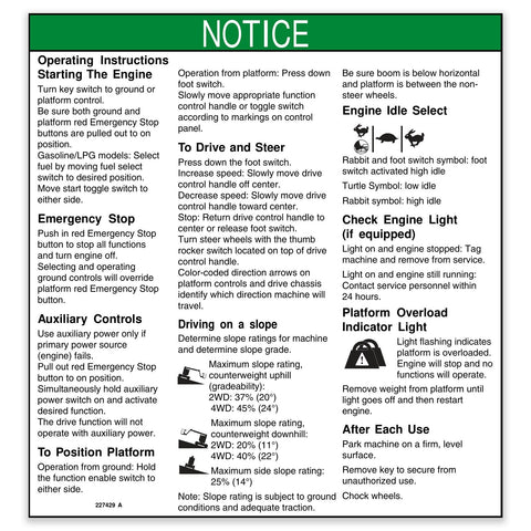 DECAL,OPERATING INSTRUCTIONS