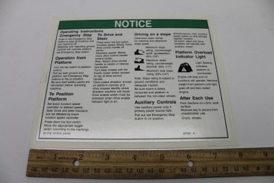 DECAL,OPERATING INSTRUCTIONS