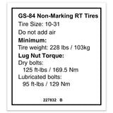 DECAL,NOTICE,TIRE,SPECS