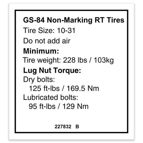DECAL,NOTICE,TIRE,SPECS