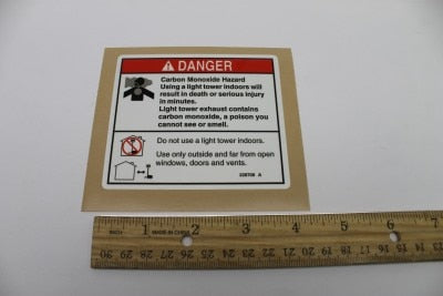 DECAL, DANGER, CSA OUTDOOR USE