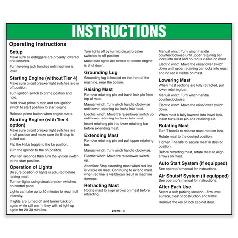 DECAL INSTRUCTIONS AL4 AL5