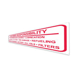 DECAL, COSMETIC, H&E, CUSTOMER RESPONSIBILITY, 15 X 4