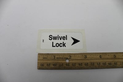 DECAL,SWIVEL LOCK