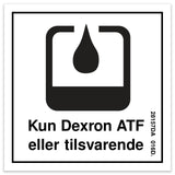 DECAL, USE DEXRON, DANISH