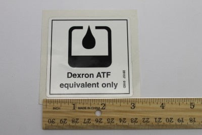 DECAL,USE DEXRON***