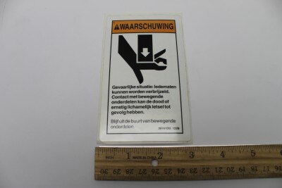 DECAL,WARN,CRUSH HAZARD HAND