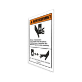 DECAL,WARN,CRUSH HAZARD HAND,FRENCH