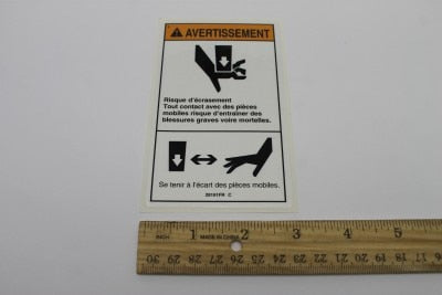 DECAL,WARN,CRUSH HAZARD HAND,FRENCH