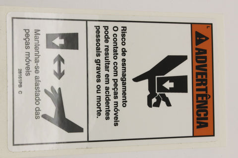 DECAL,WARN,CRUSH HAZARD HAND