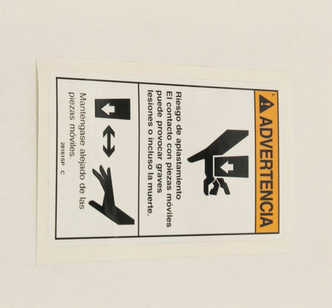 DECAL,WARN,CRUSH HAZARD HAND