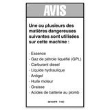 DECAL,NOTICE,HAZARDOUS MAT'LS