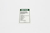 DECAL,NOTICE,HAZARDOUS MAT'LS*