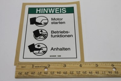 DECAL,NOTICE,FOOTSWITCH OPER
