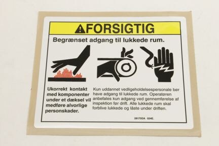 DECAL,WARNING,COMPART ACCESS