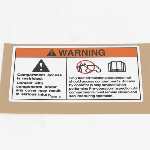 DECAL,WARNING-COMPART ACCESS